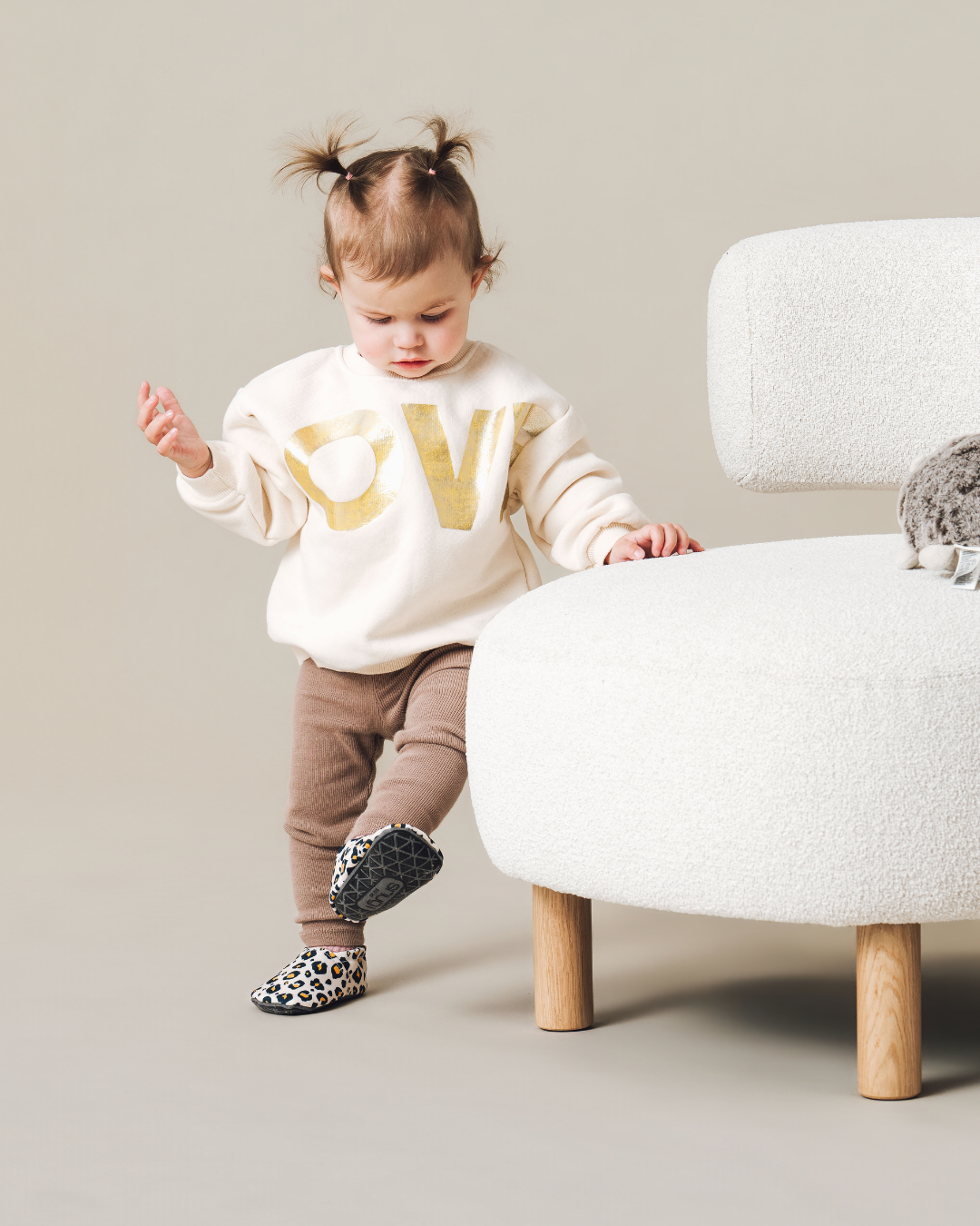 Barefoot copati Beige leopard